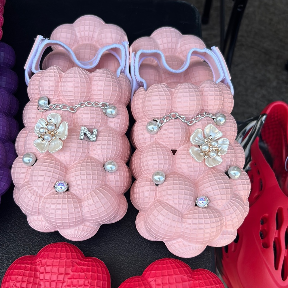Pink bubble slides